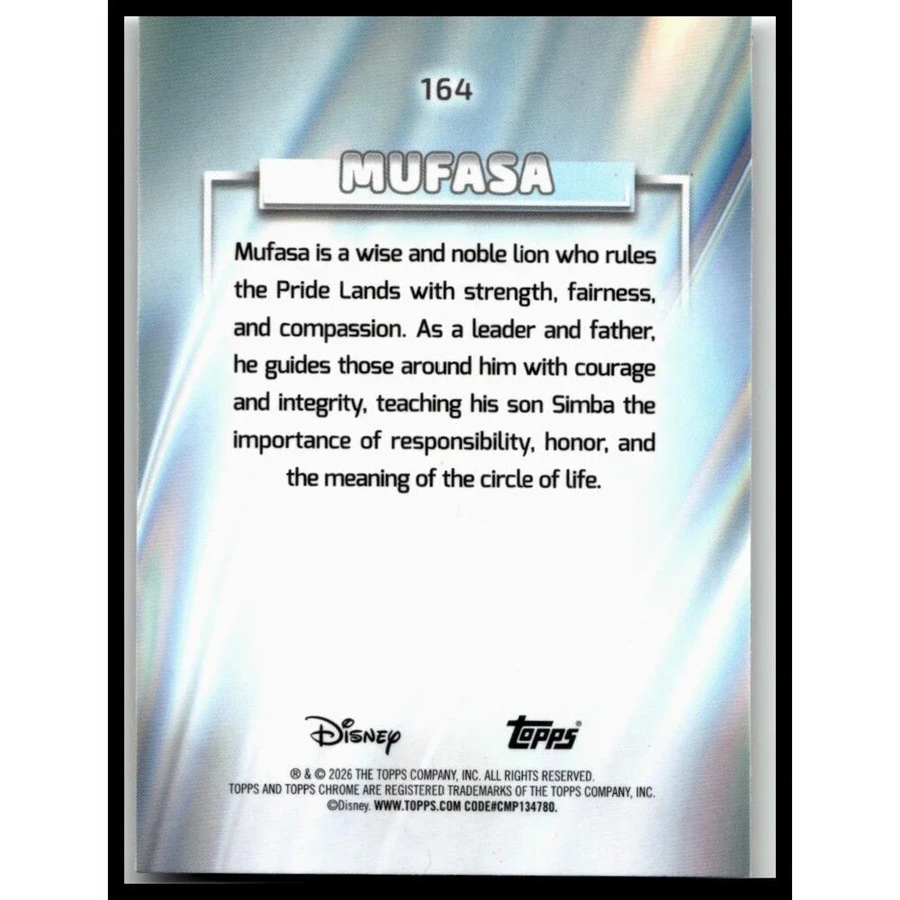 2026 Topps Disney Chrome Mufasa The Lion King